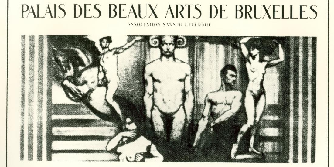 Affiche de l'inauguration des salles de sculpture mai-juin 1928