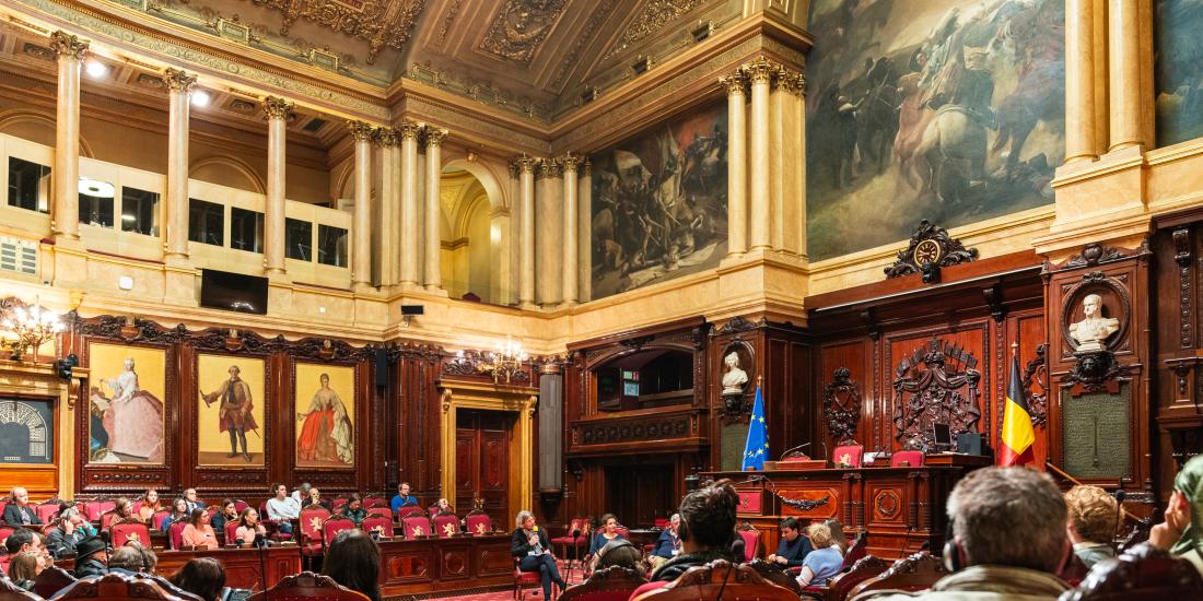 De Belgische Senaat tijdens Het Schrijversparlement