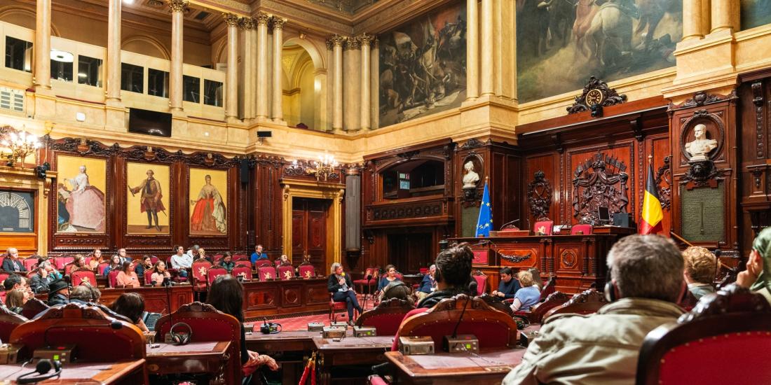 De Belgische Senaat tijdens Het Schrijversparlement