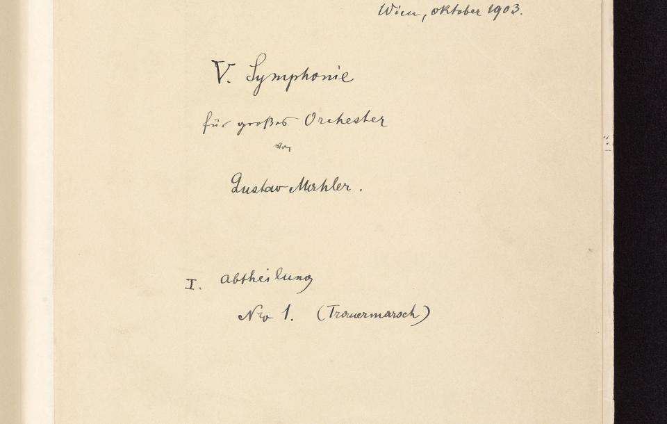 Manuscript Mahler 5