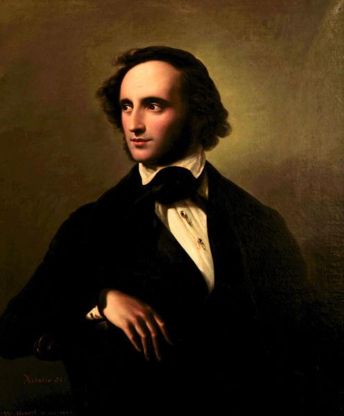 Portret van Felix Mendelssohn