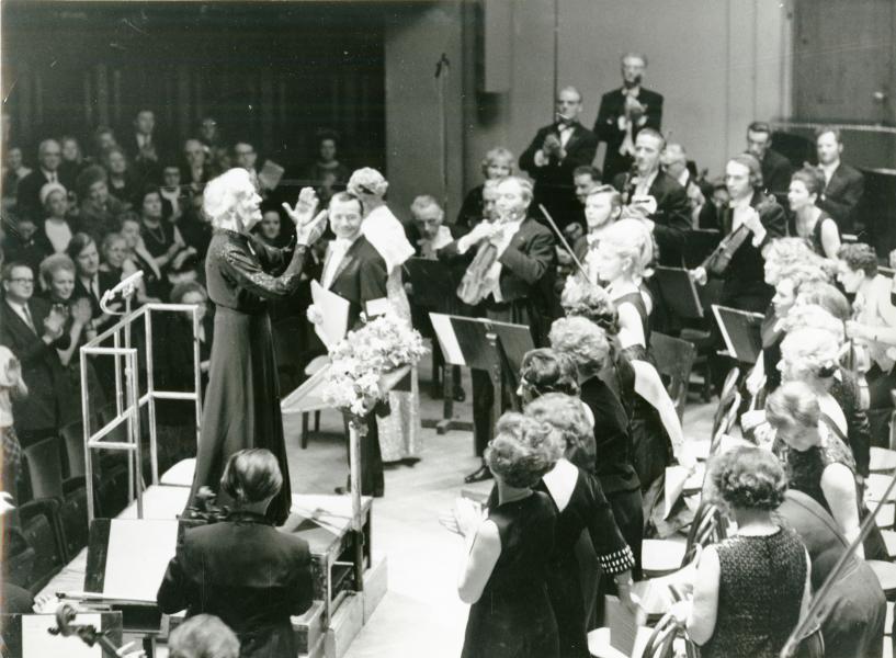 Nadia Boulanger in Palais des Beaux-Arts in 1970
