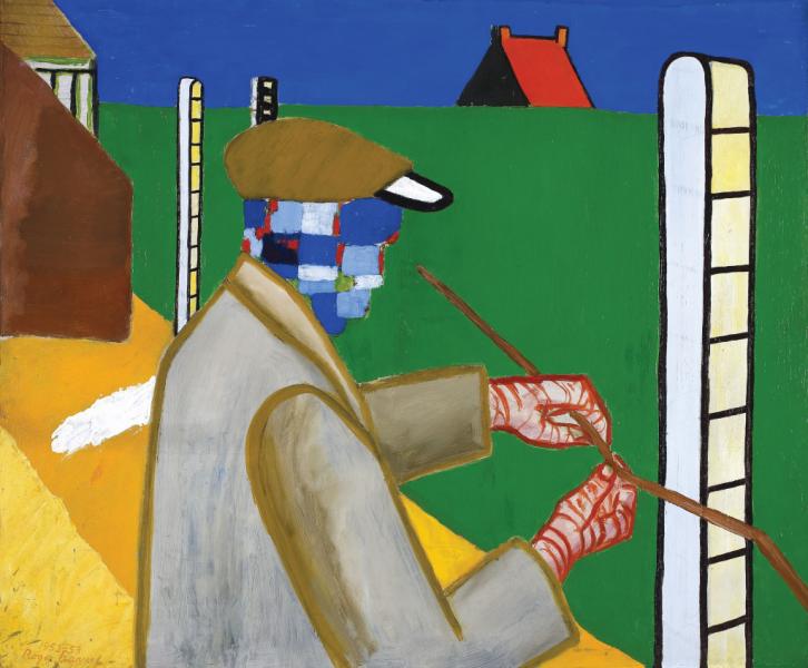 Roger Raveel, Man with Wire in Garden, 1952–53