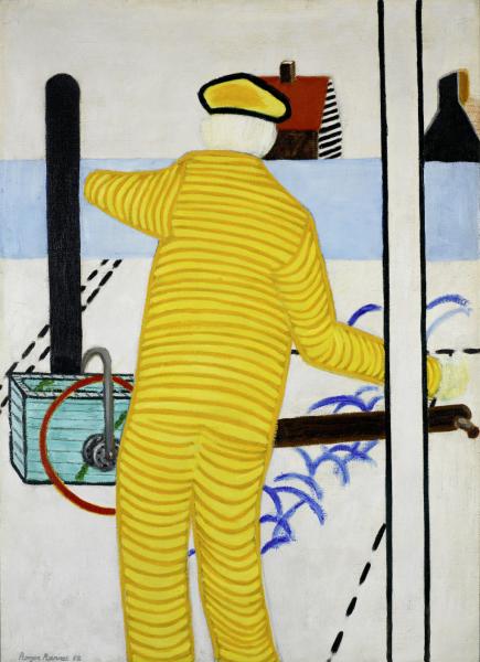 Roger Raveel, Yellow Man with Cart, 1952