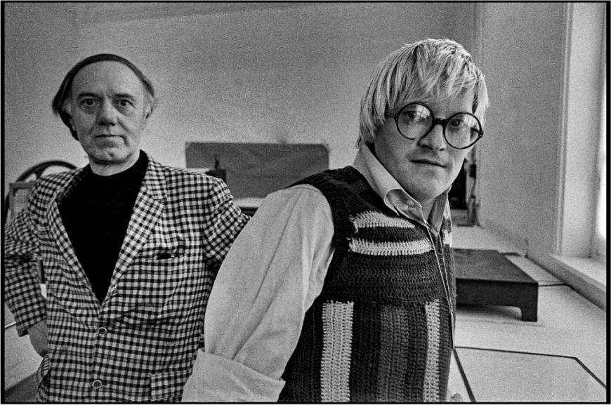 Roger Raveel en David Hockney, 1973