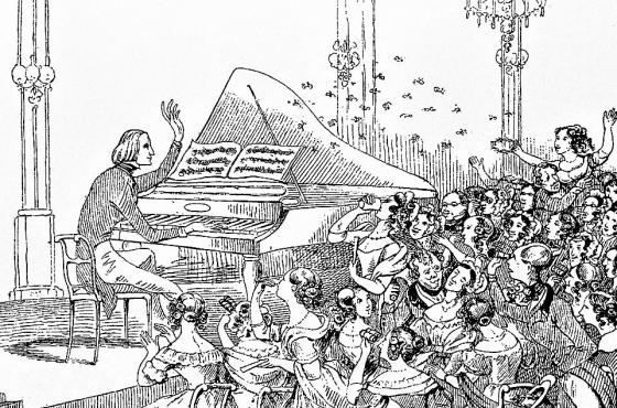 Franz Liszt at a concert in Berlin, 1842 Franz Liszt at a concert in Berlin, 1842